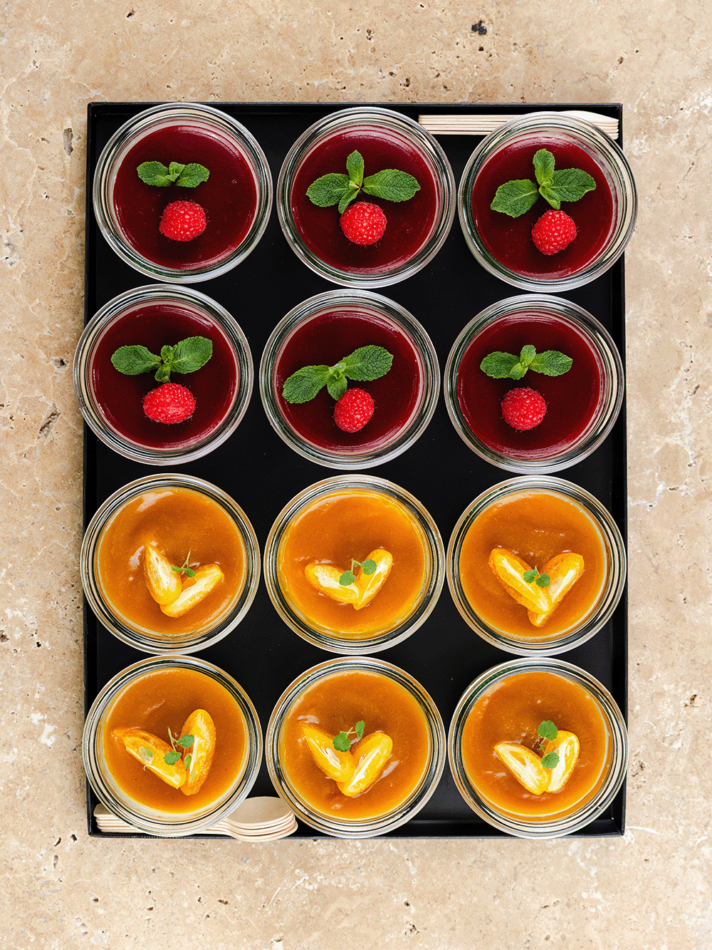 Panna Cotta Pêche & Framboise Lavande
