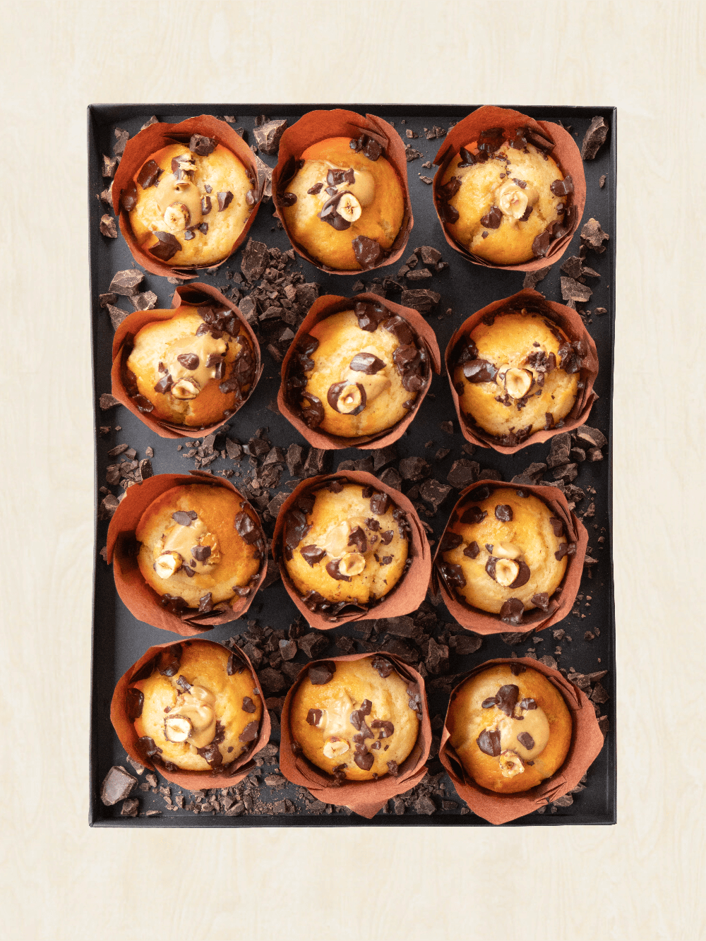 Muffins Chocolat Praliné